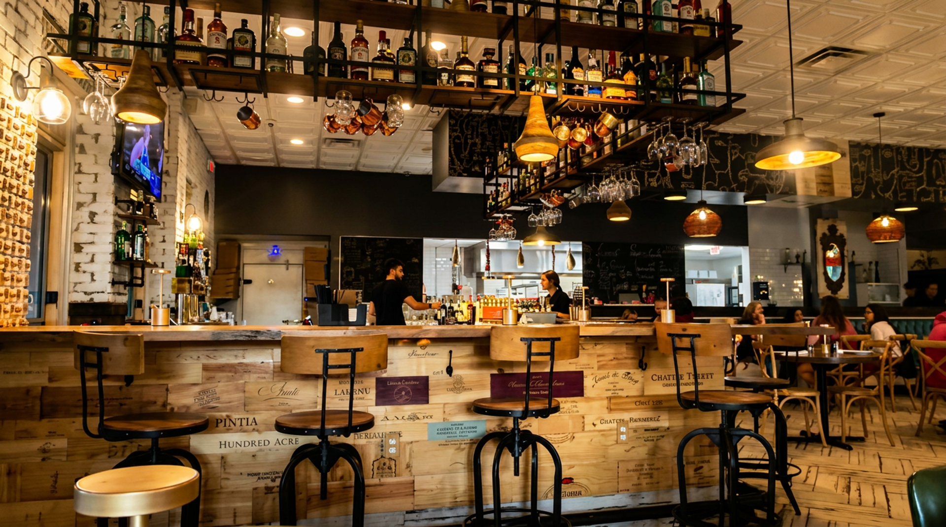 Craft cocktails at the bar