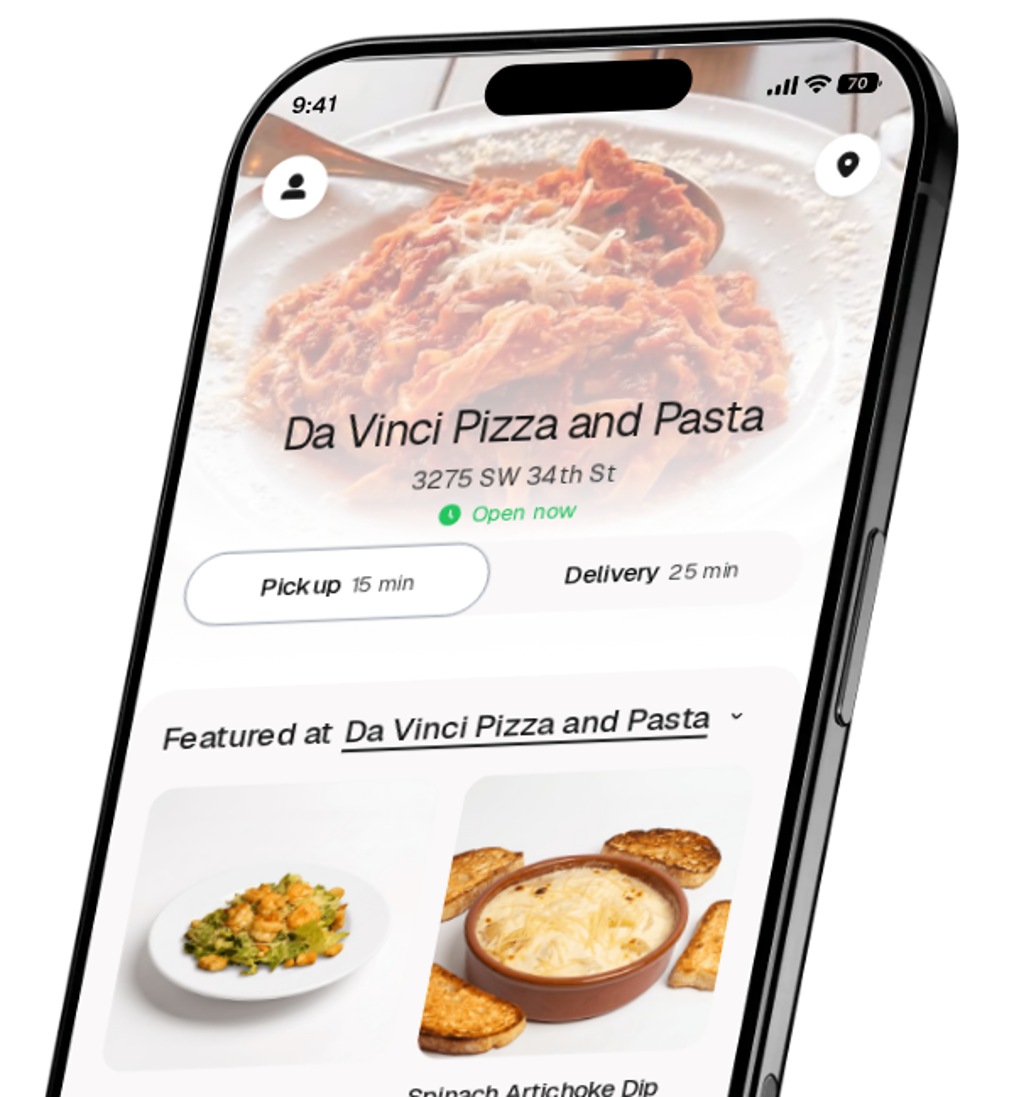 Da Vinci Pizza and Pasta app preview